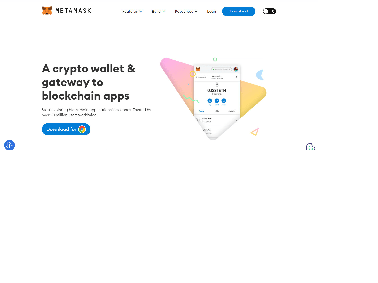 Screenshot of matamaskcriptologgin.webflow.io
