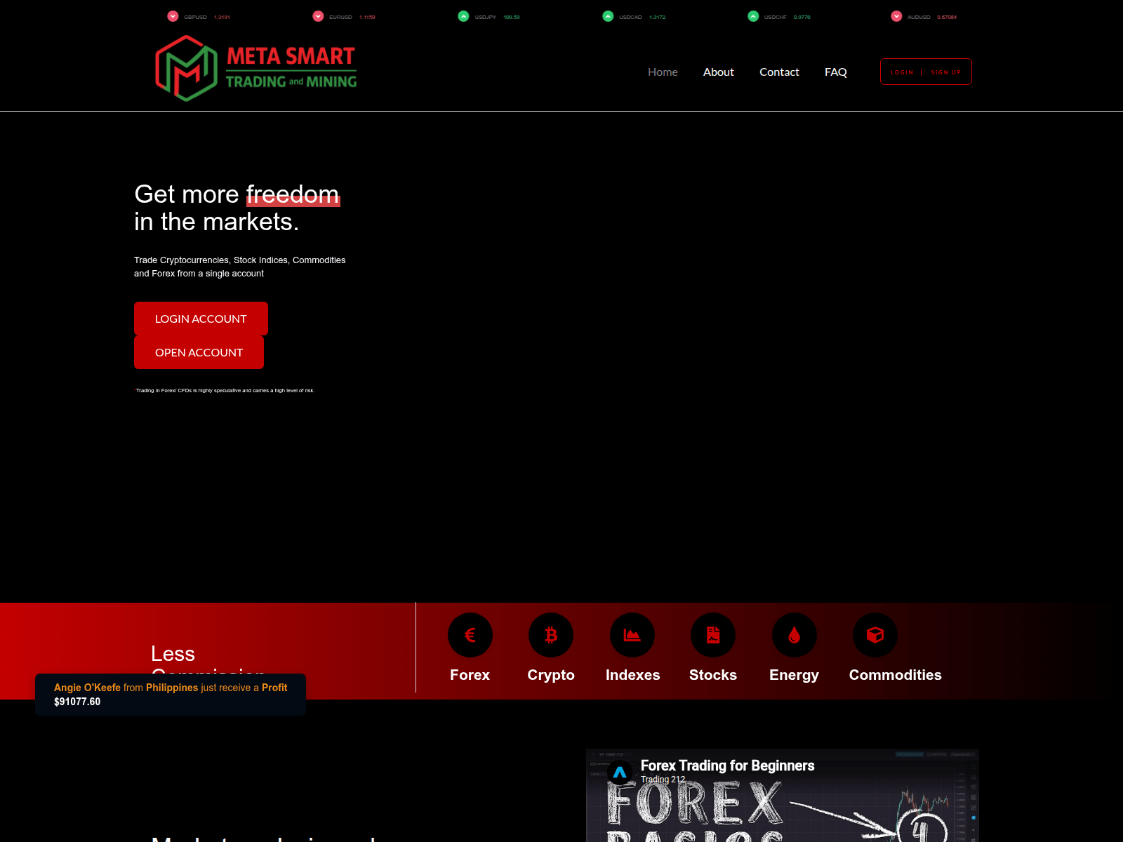 Screenshot of metasmarttradings.com