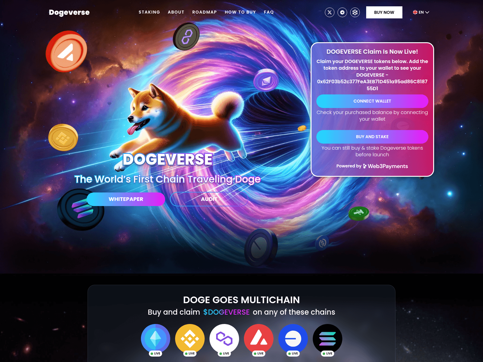 Screenshot of dogeverrse.pages.dev