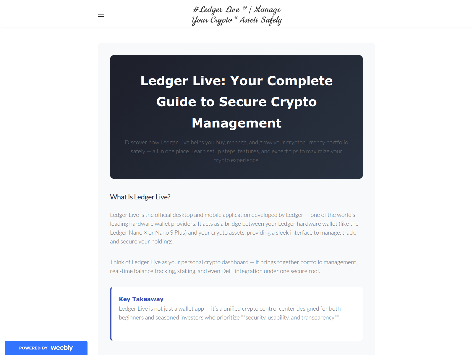 Screenshot von go-live-ledgr.weebly.com
