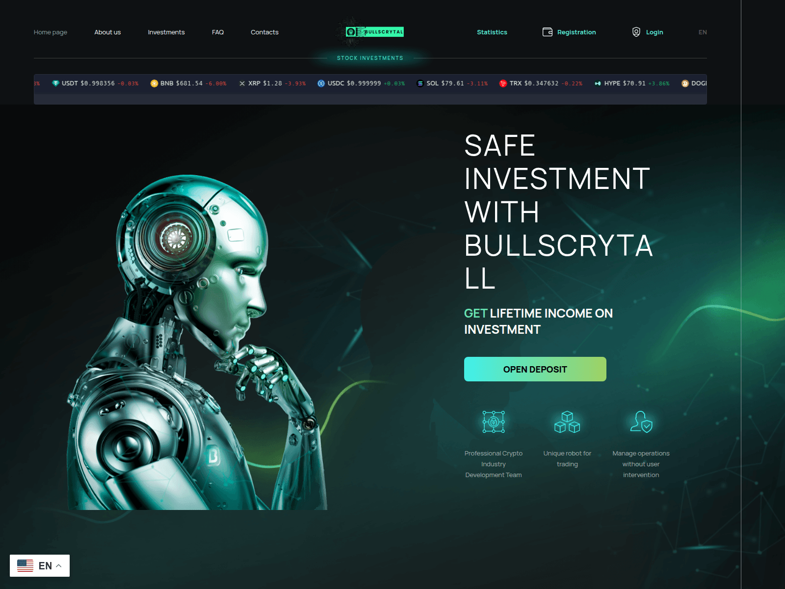 Screenshot of bullscrytall.com