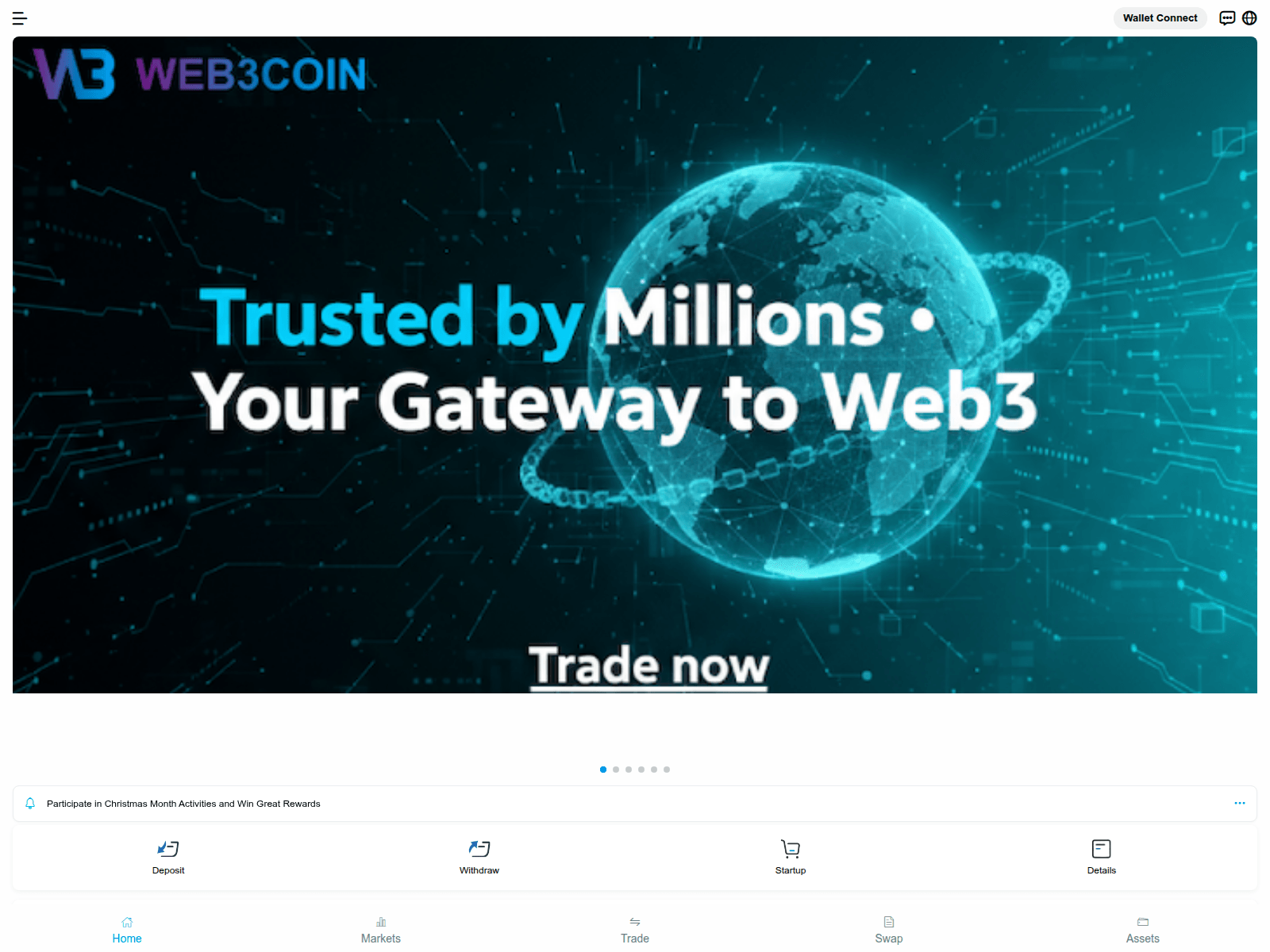 Знімок екрана startup.web3-global.com