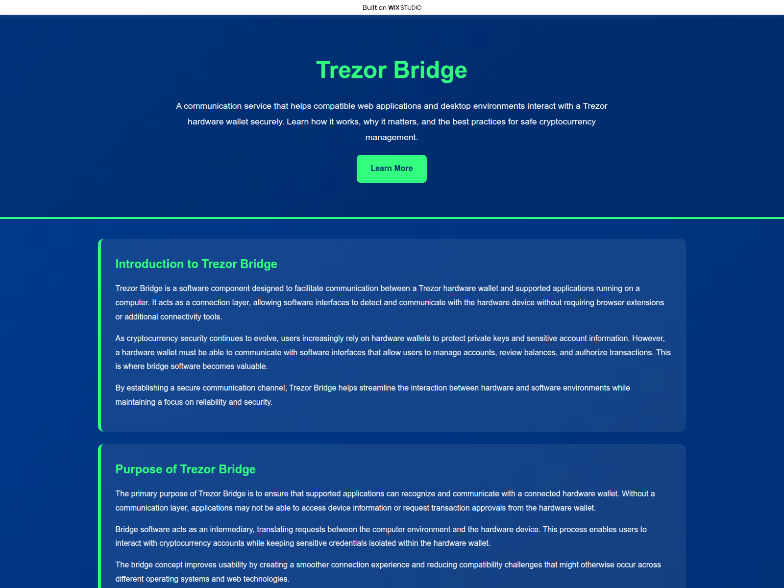 Screenshot of appbridge-run.wixstudio.com