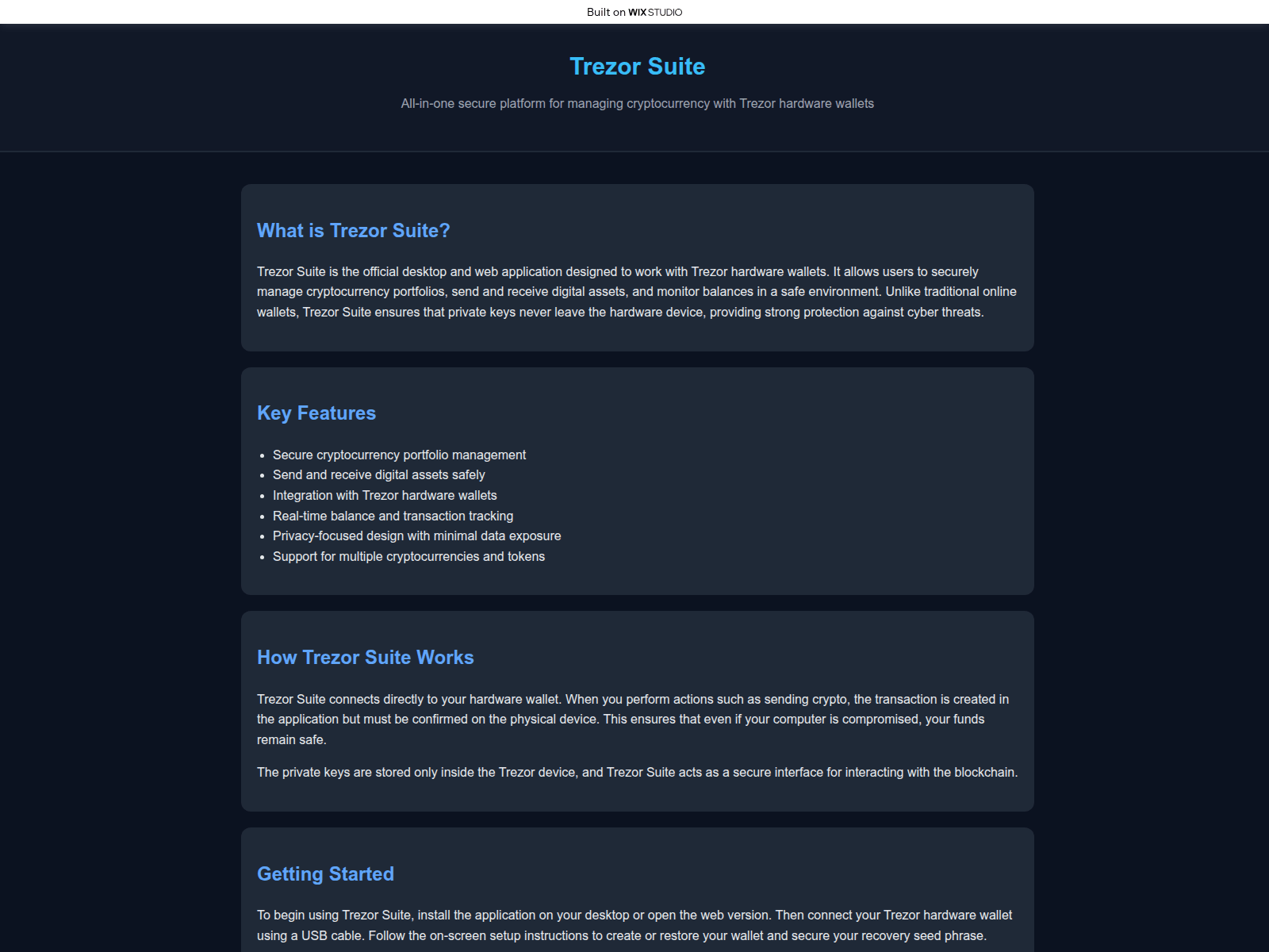 Screenshot of trzorsuite.wixstudio.com