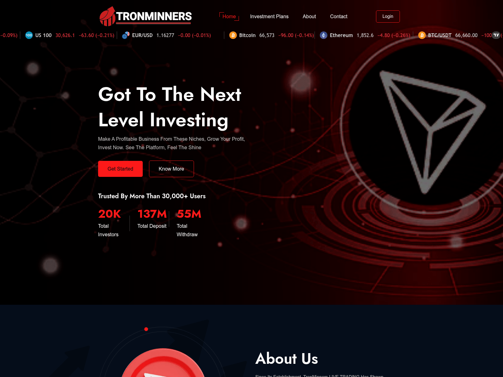 Знімок екрана tronminners.biz