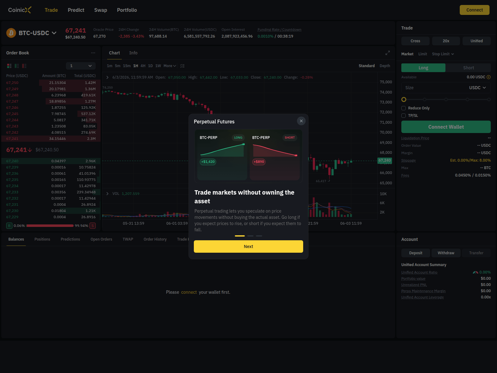 Screenshot von coinicx.xyz