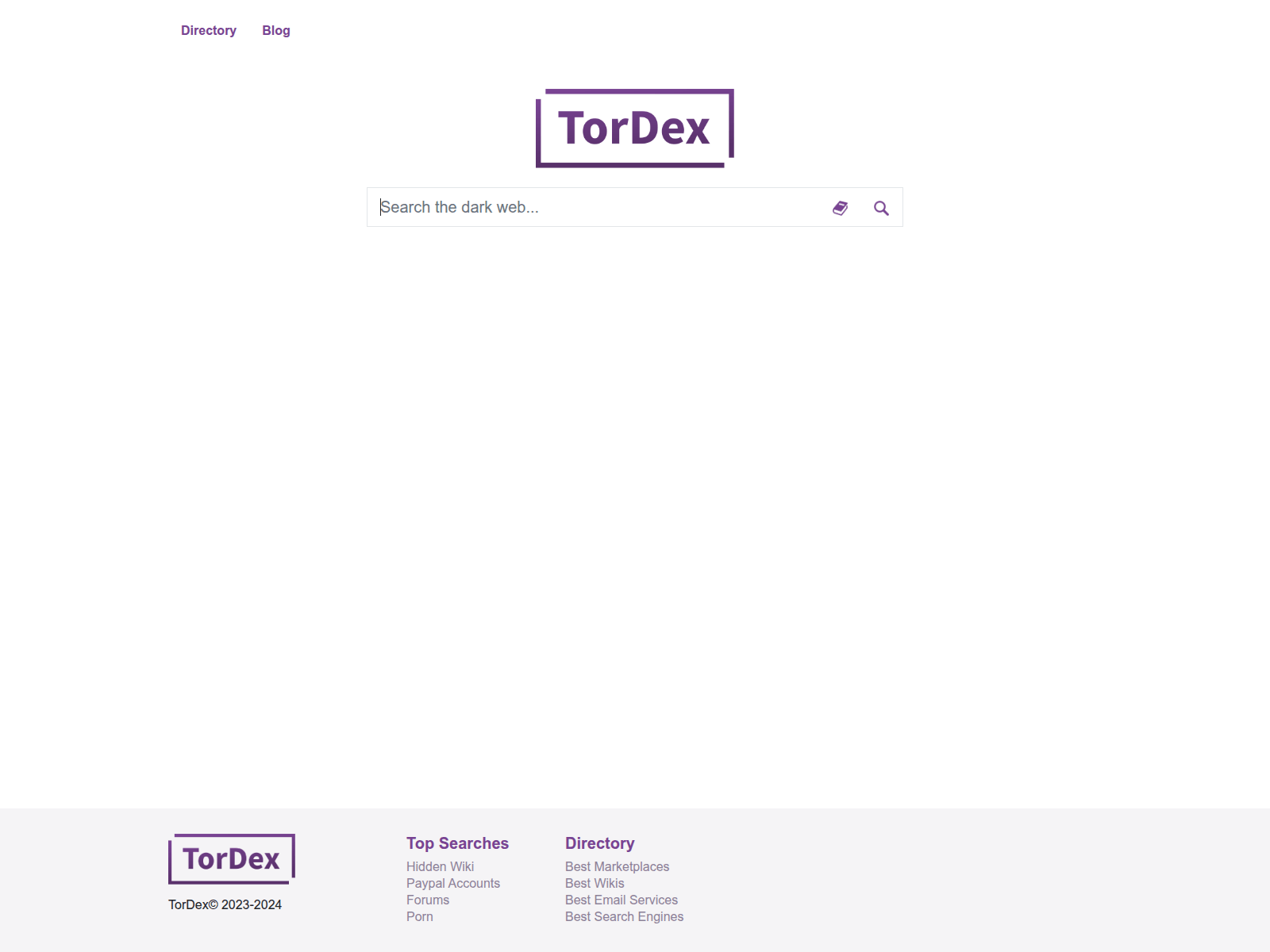 Screenshot von tordex.to