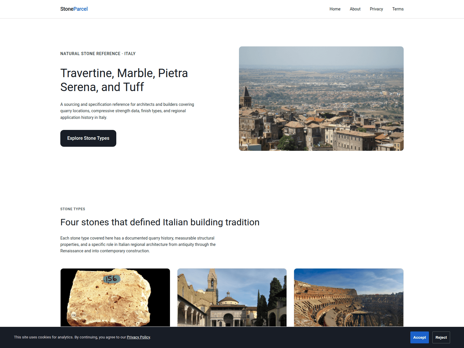 Screenshot of stoneparcel.eu