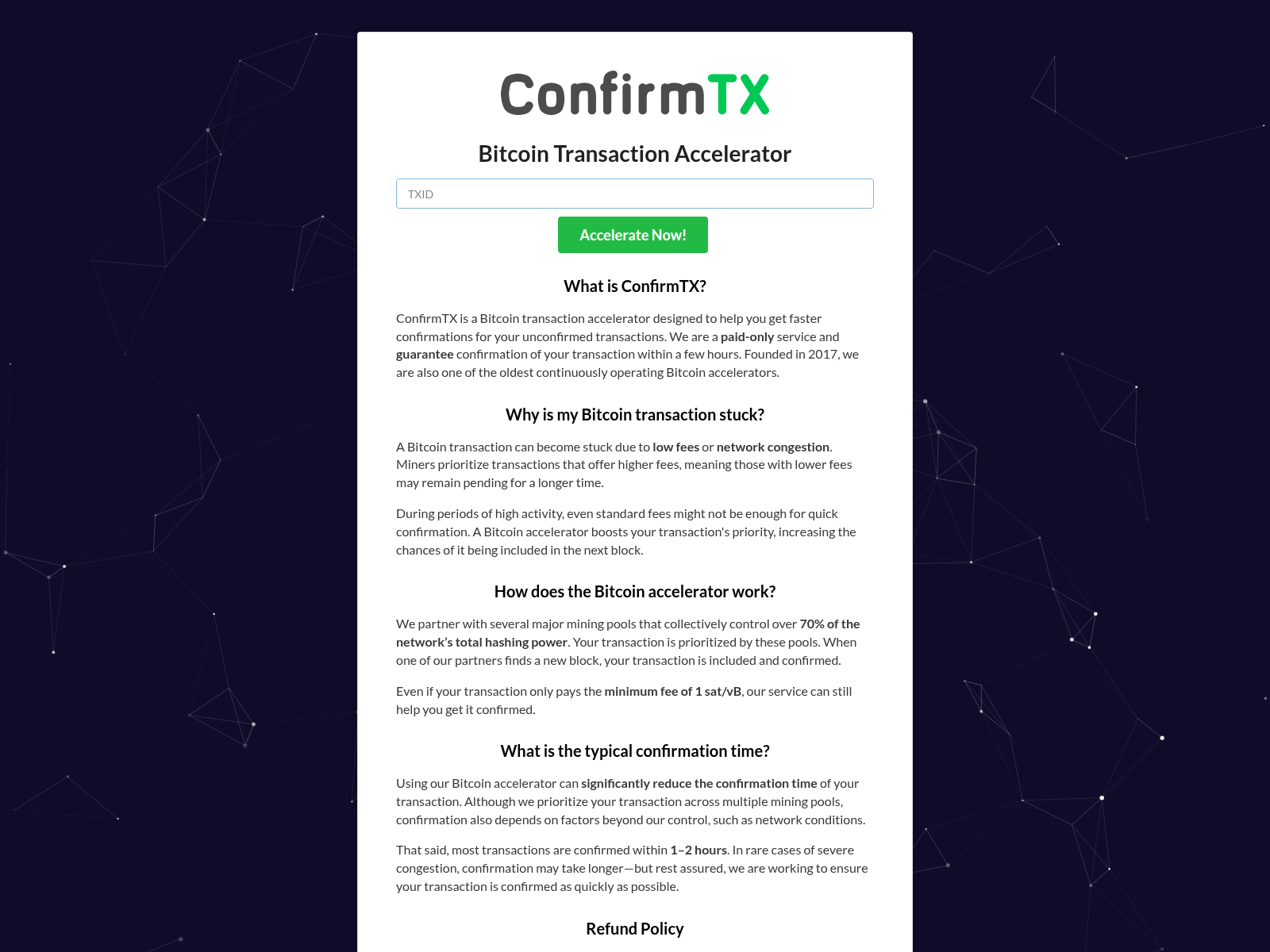 Captura de pantalla de confirmtx.net