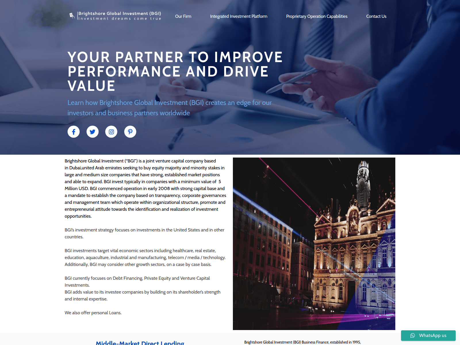 Знімок екрана brightshoreglobal.com