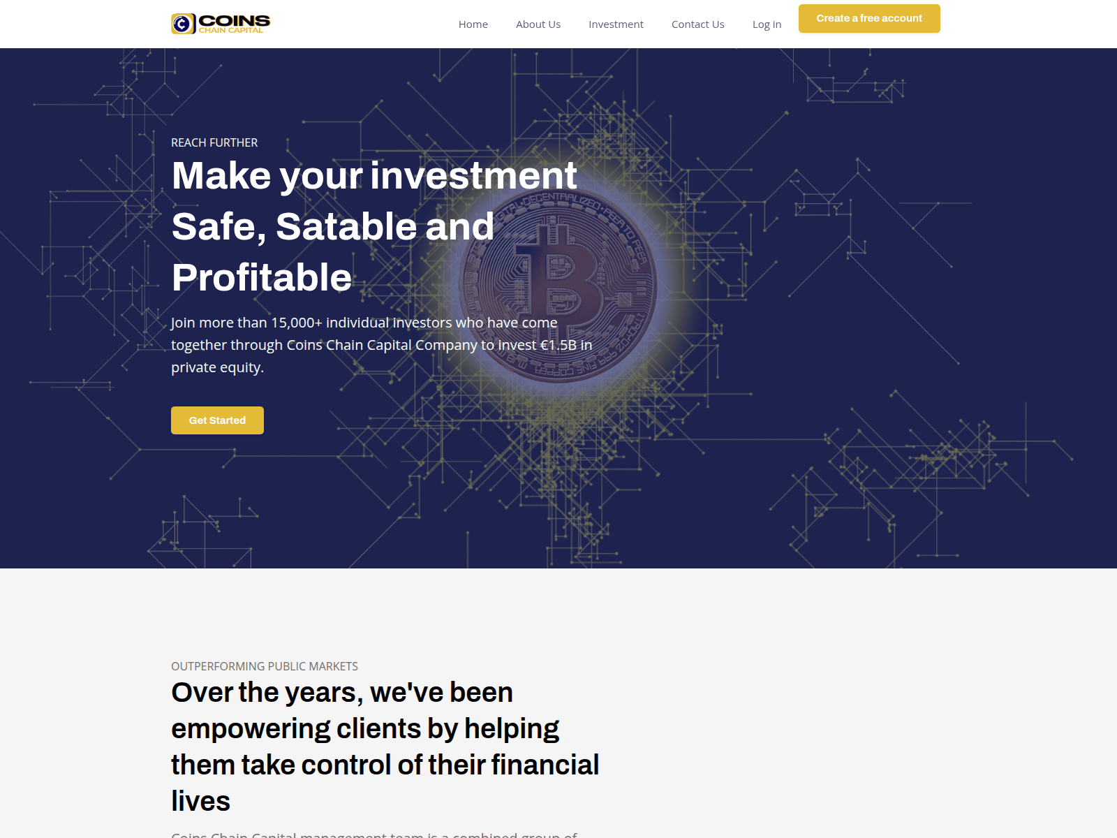 Screenshot of coinschaincapital.com