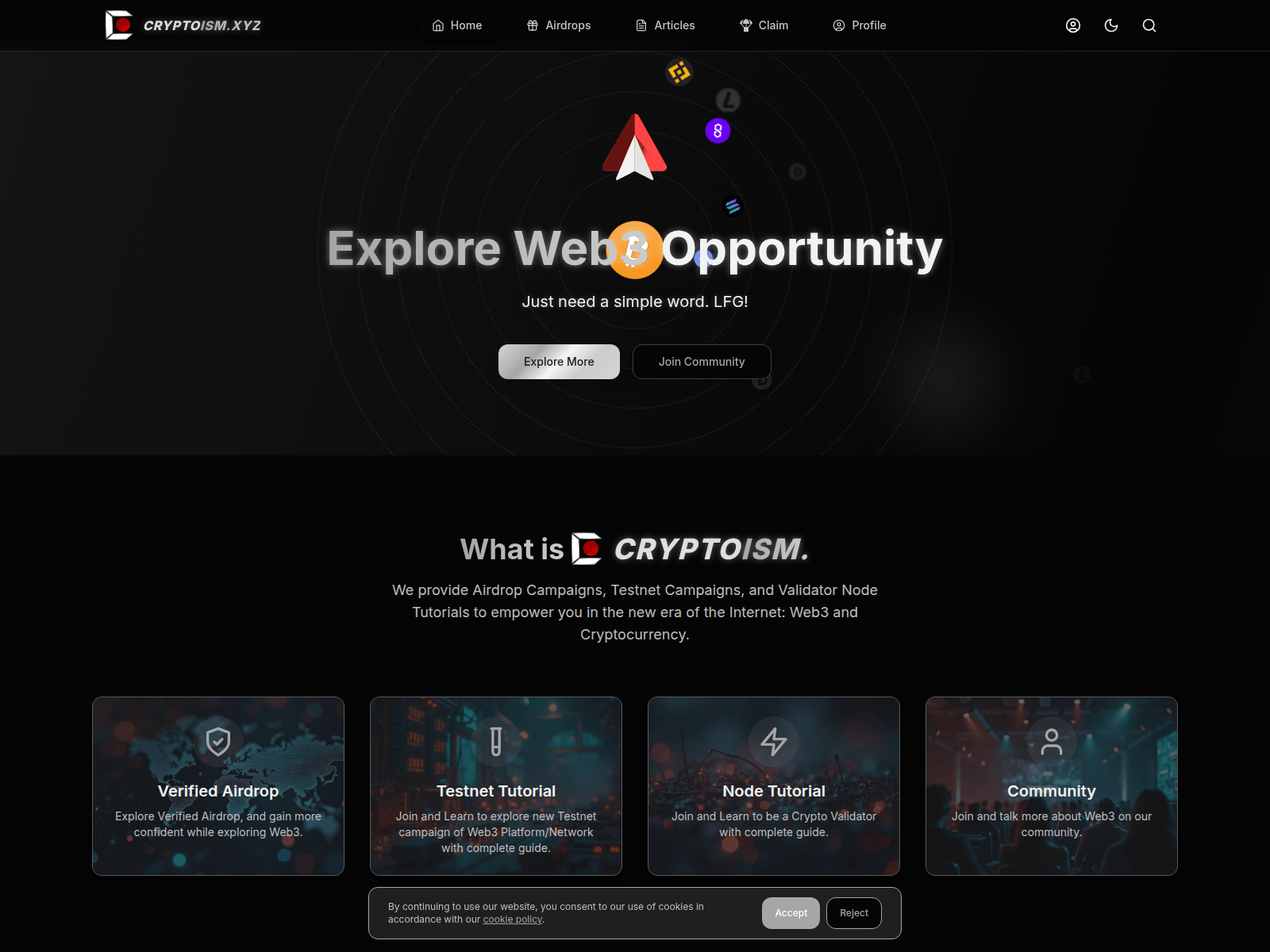 Screenshot of cryptoism-new.pages.dev