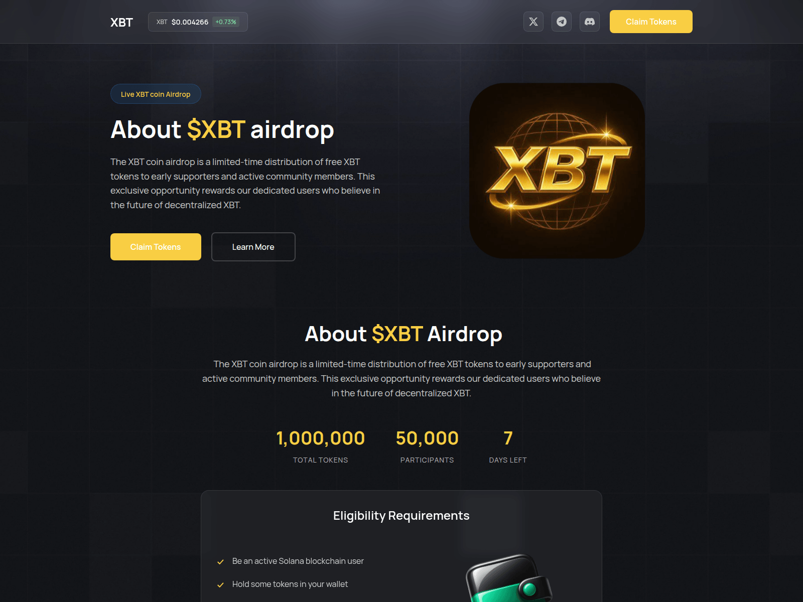 Screenshot of xbtsolana.pages.dev