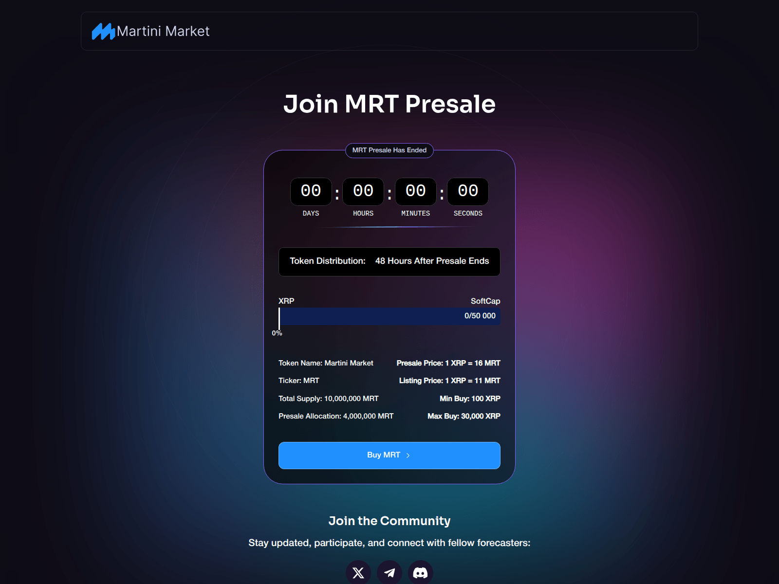 Screenshot of martini-presale.pages.dev
