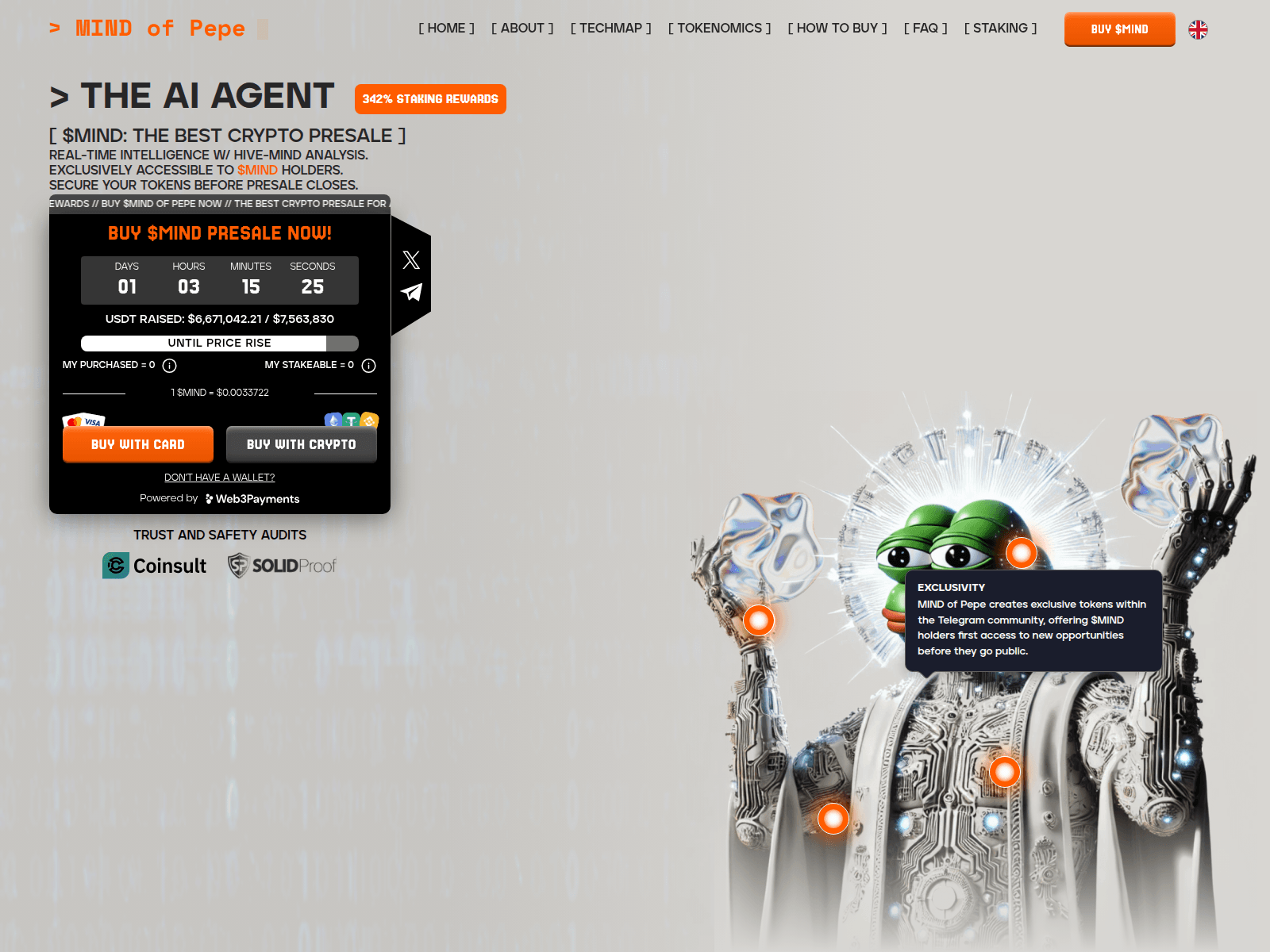 Screenshot di minepepe.pages.dev