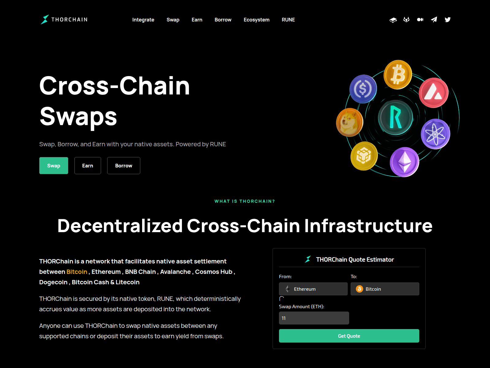 Screenshot von thorchain1.vercel.app