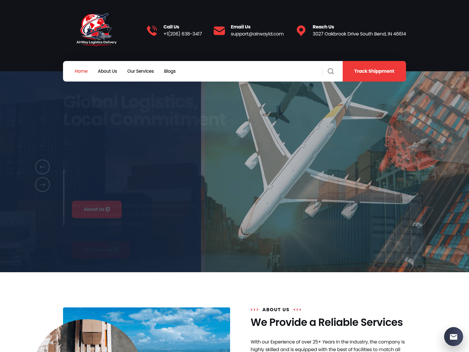 Screenshot of airwayld.com