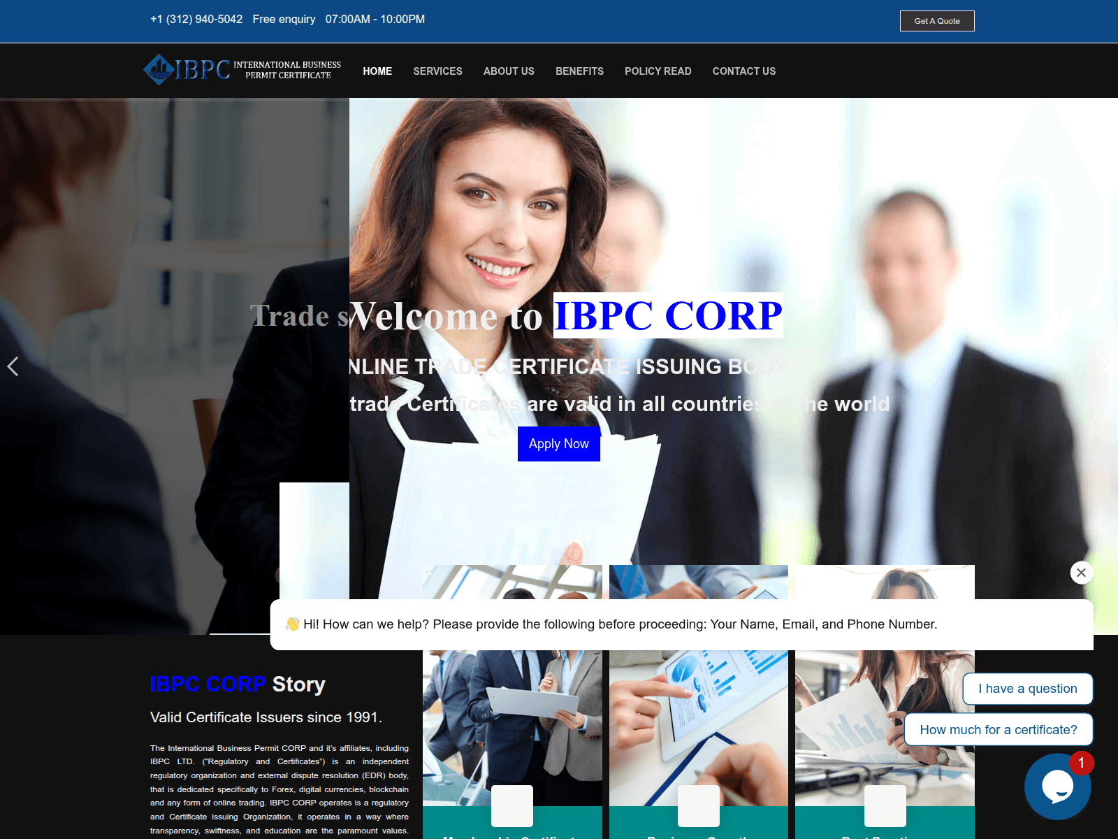 Captura de pantalla de ibpccorp.us