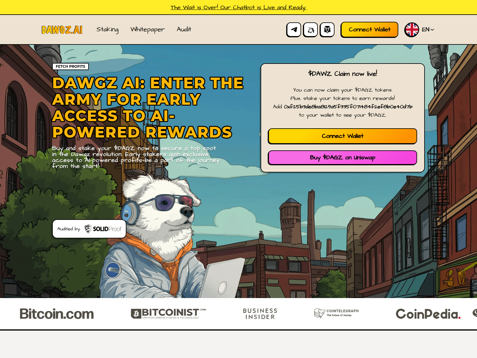 Screenshot di dagz.pages.dev