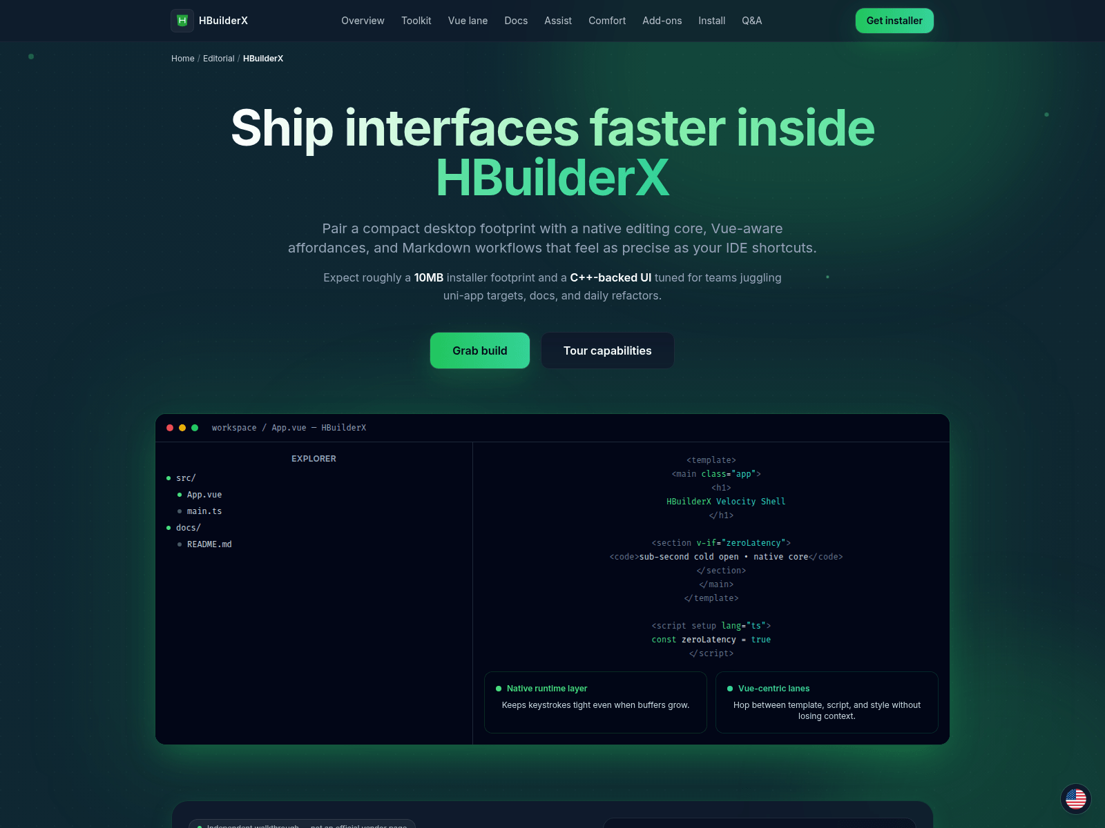 [Ekran görüntüsü] hbuilderx.io