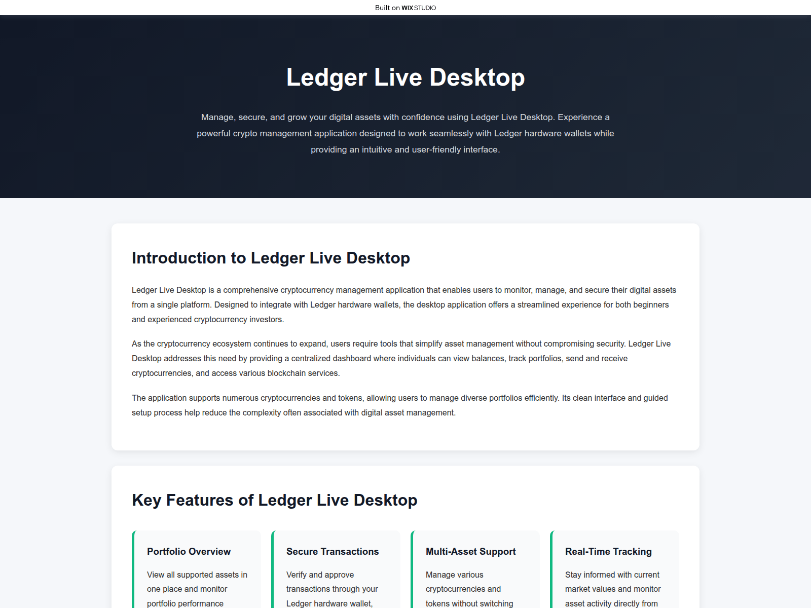 Screenshot von desktop-lives-ledgrs.wixstudio.com