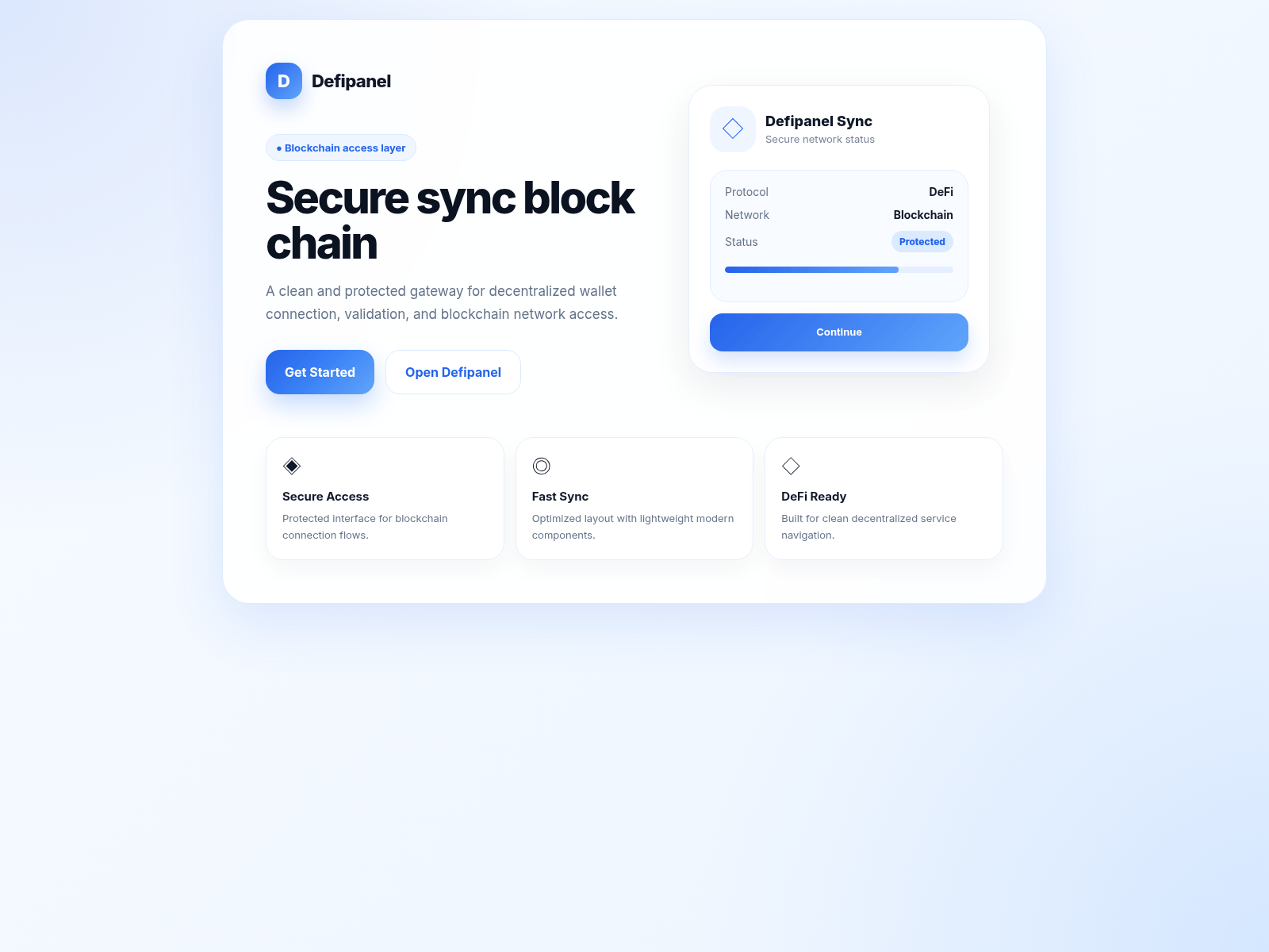Знімок екрана defipanel.net