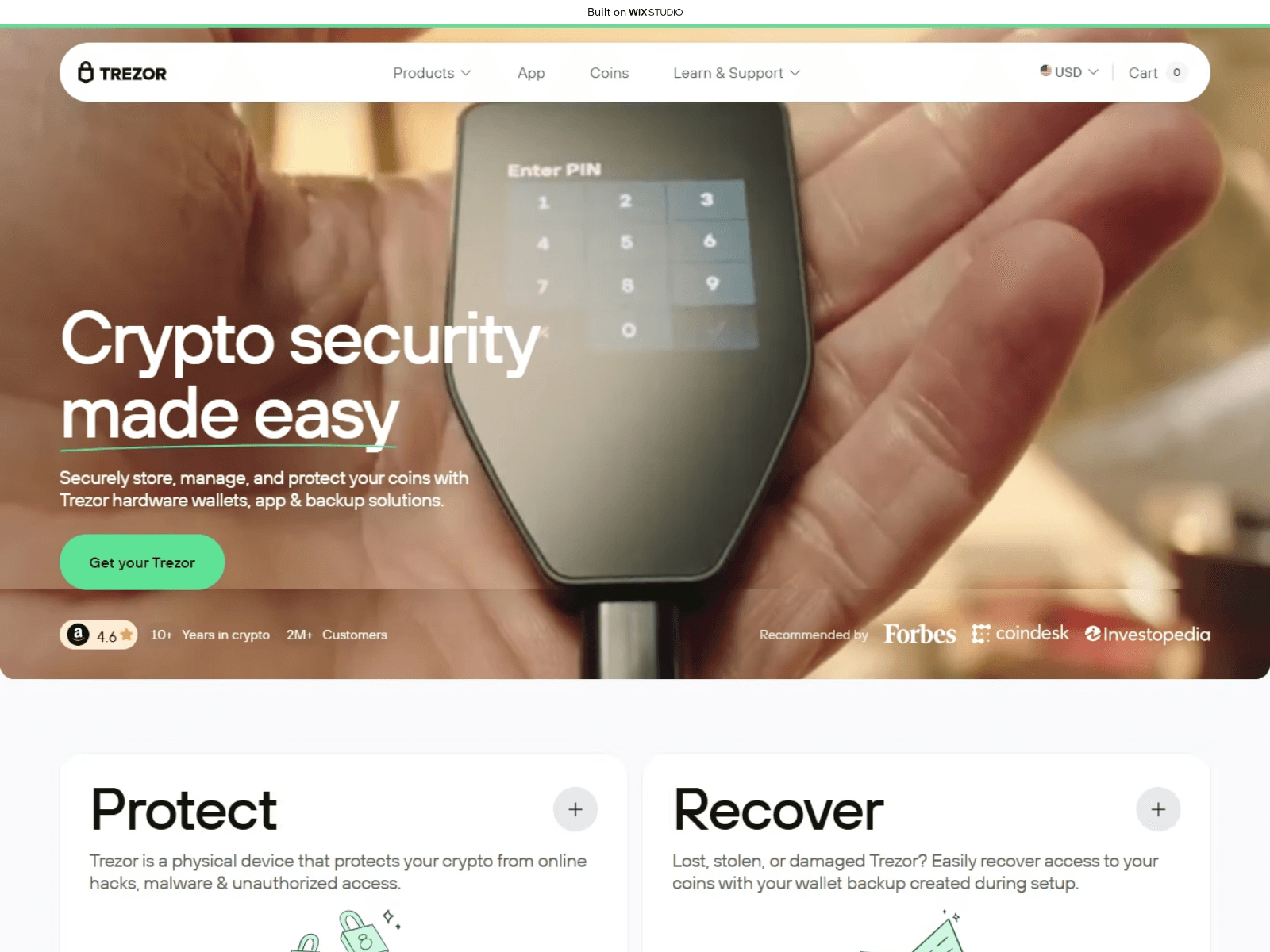 Screenshot von trexore-startedio.wixstudio.com
