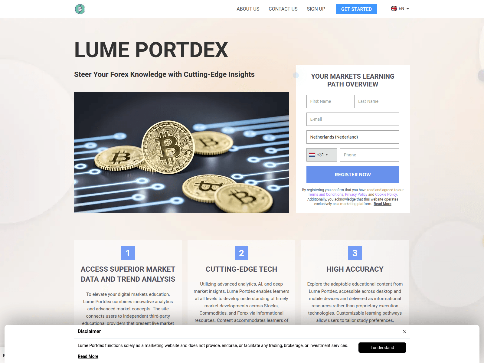 Screenshot of lumeportdex-system.com