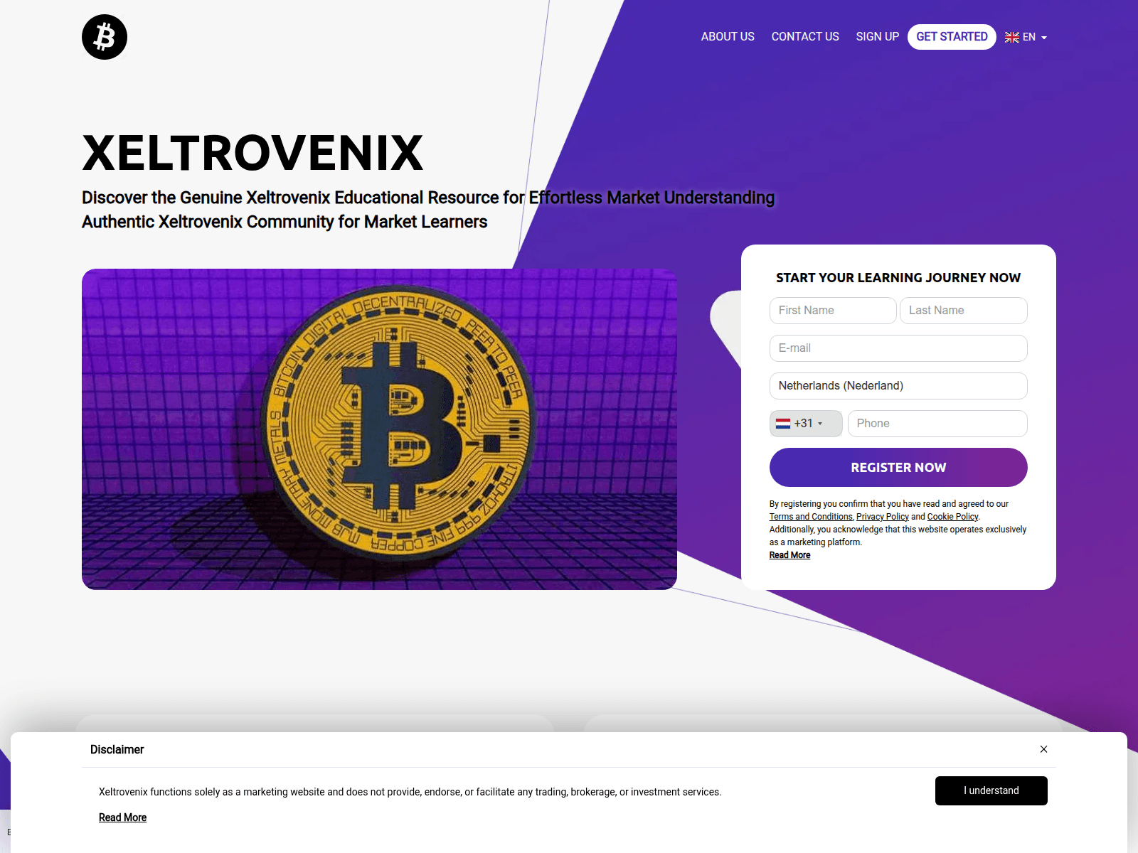 Screenshot di xeltrovenixsystem.com