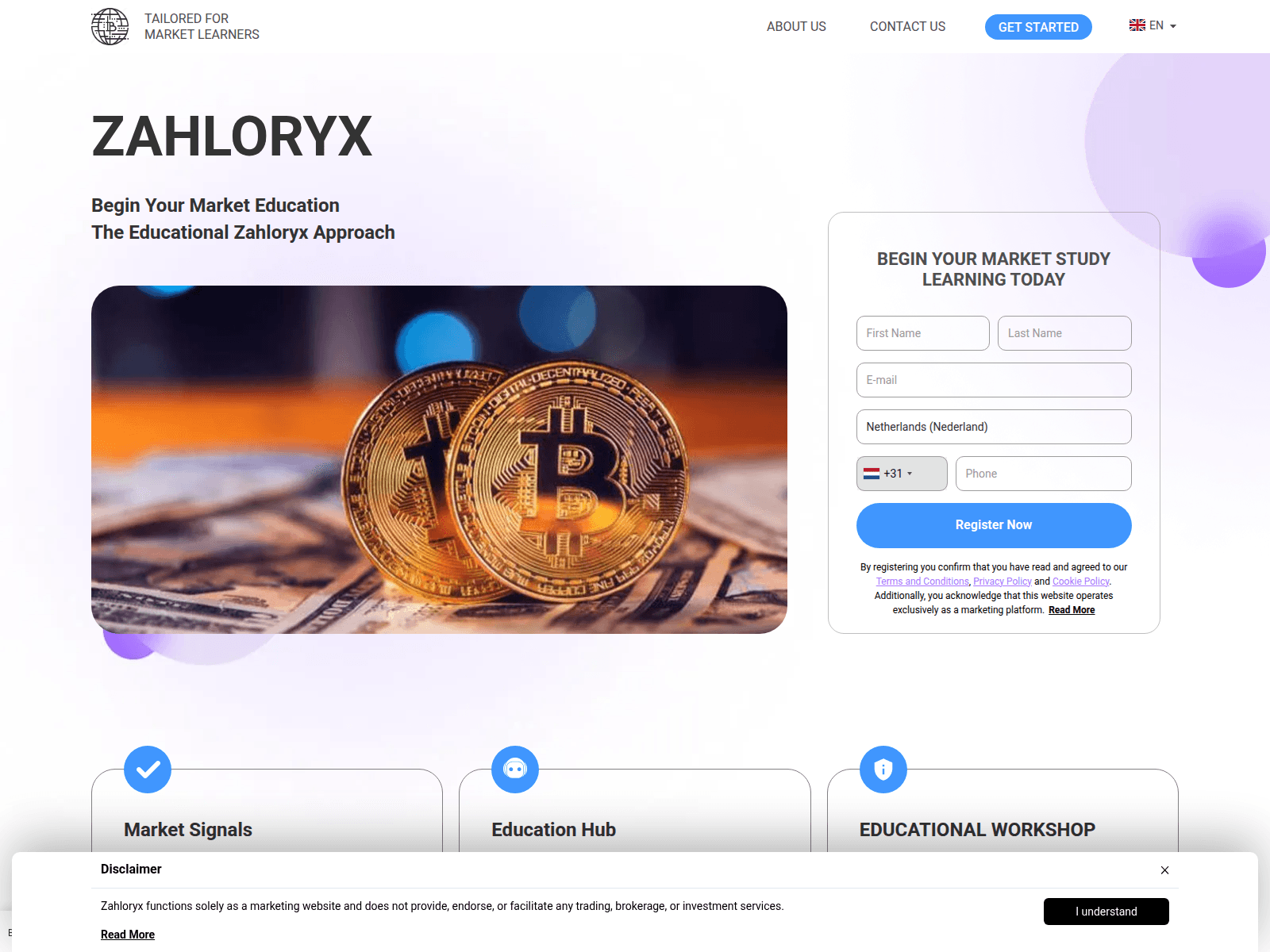 Screenshot di zahloryx-app.com