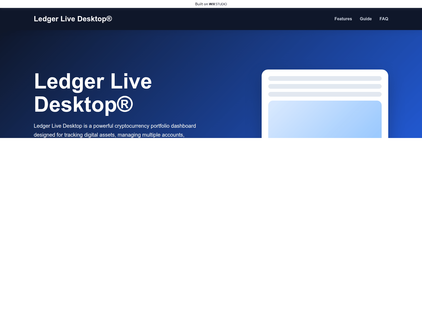 Screenshot of appstarting-ldgercdn.wixstudio.com