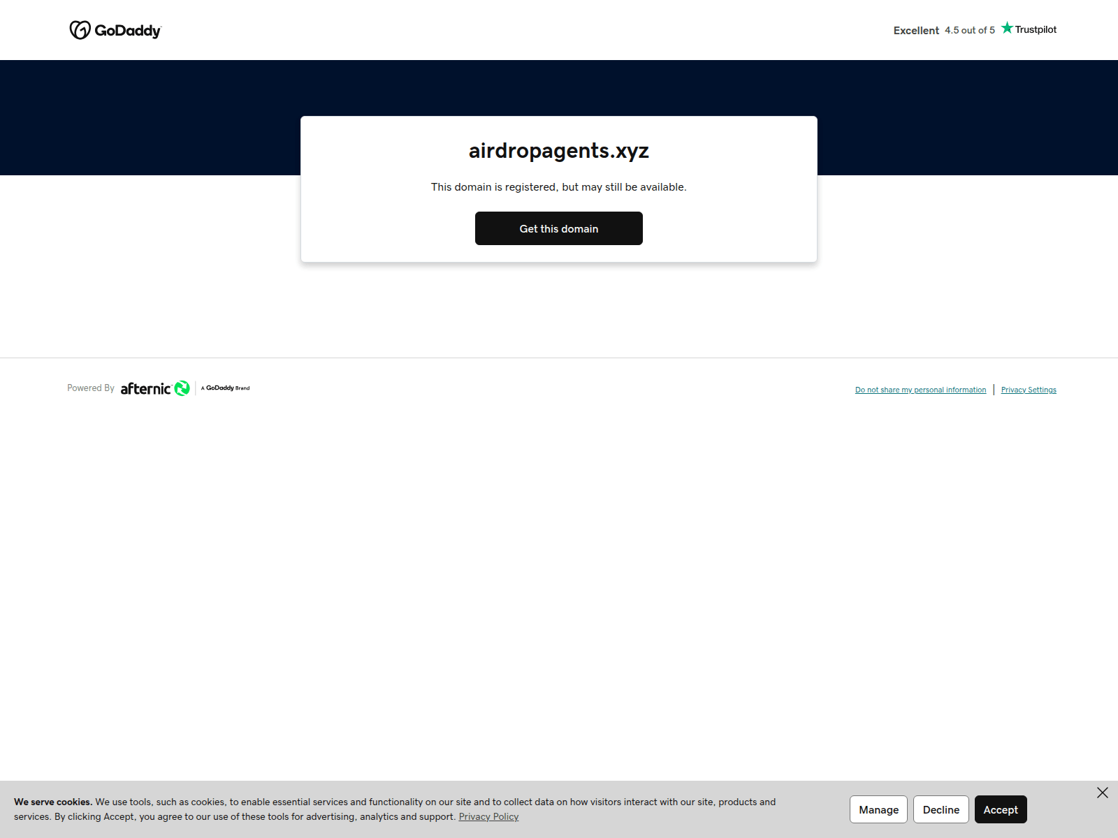 Screenshot of airdropagents.xyz