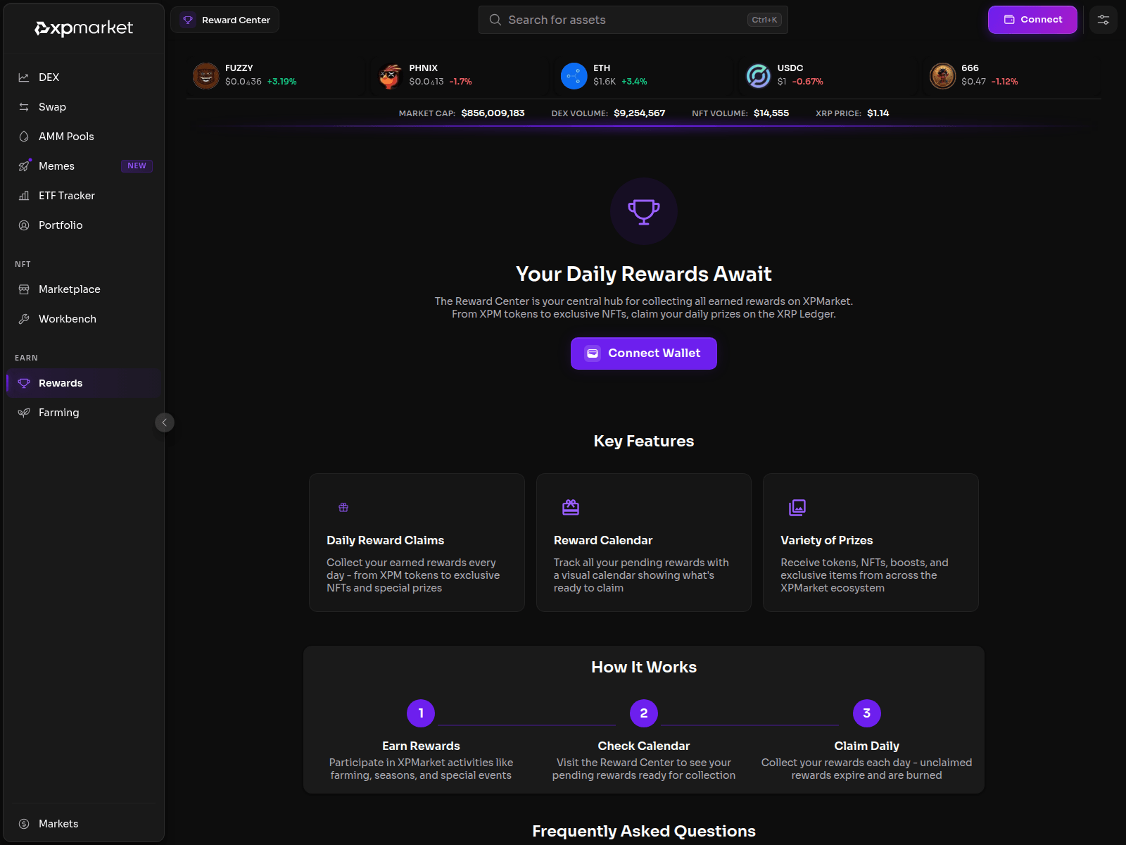 Screenshot of vote-xpmarket.xyz
