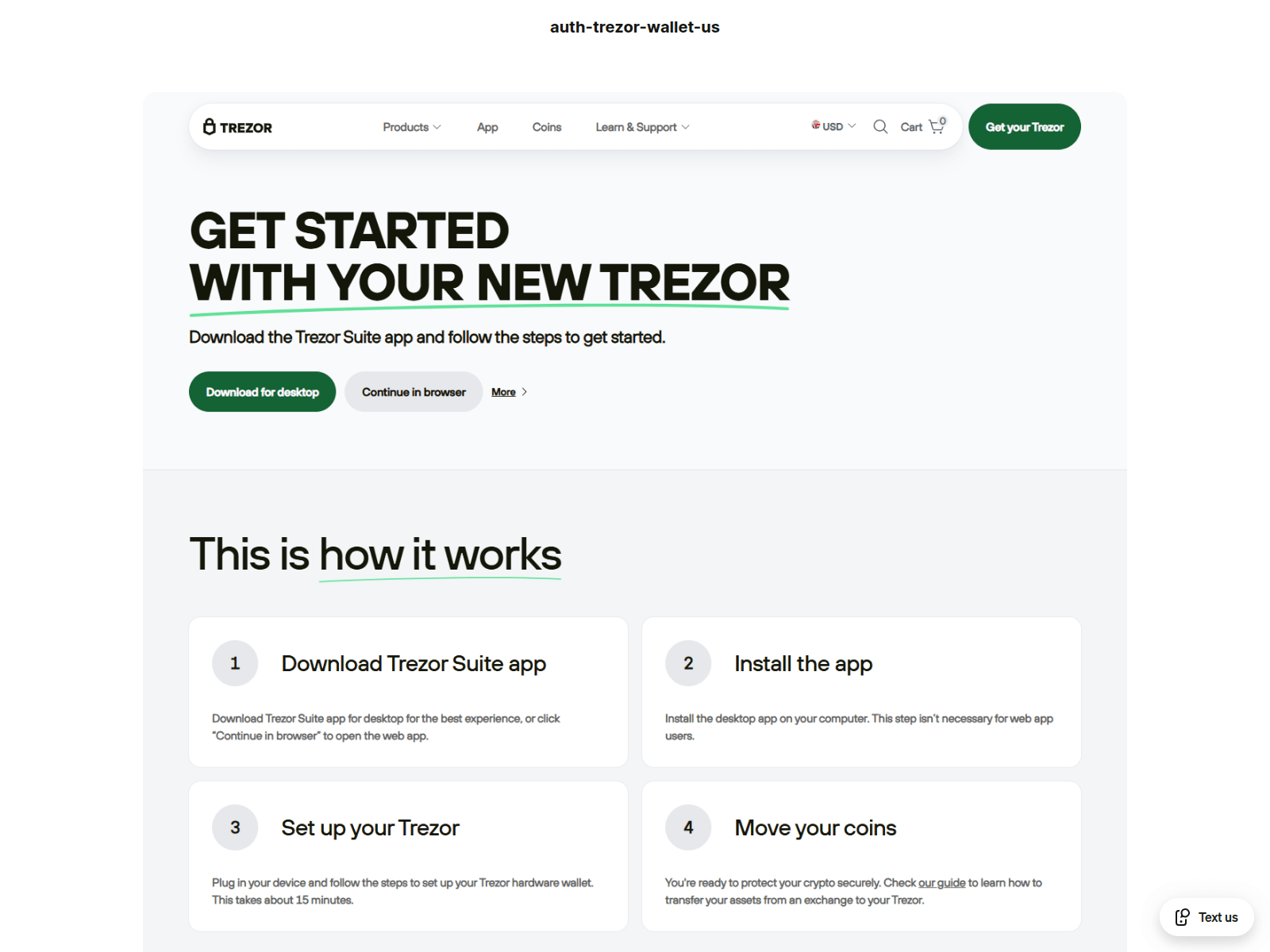 Screenshot von auth-trezor-wallet-us.square.site
