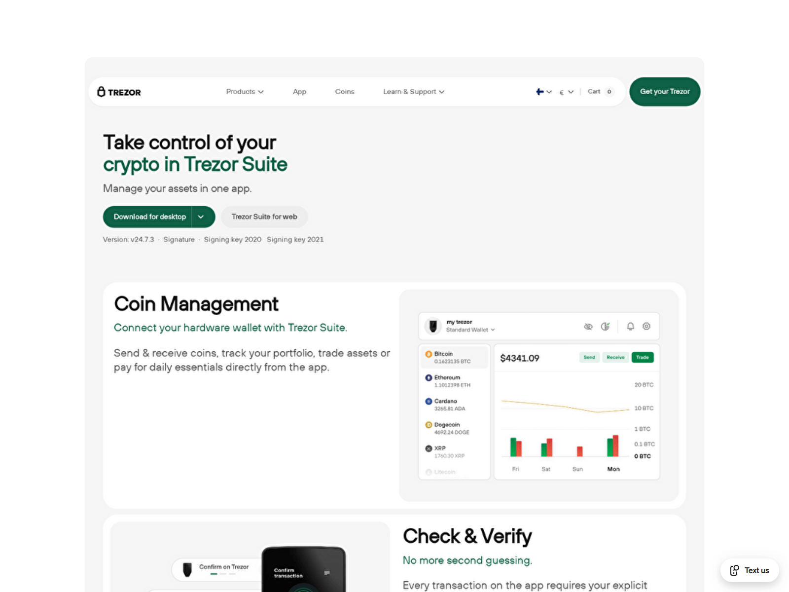 Знімок екрана trezor-suite-apps.square.site
