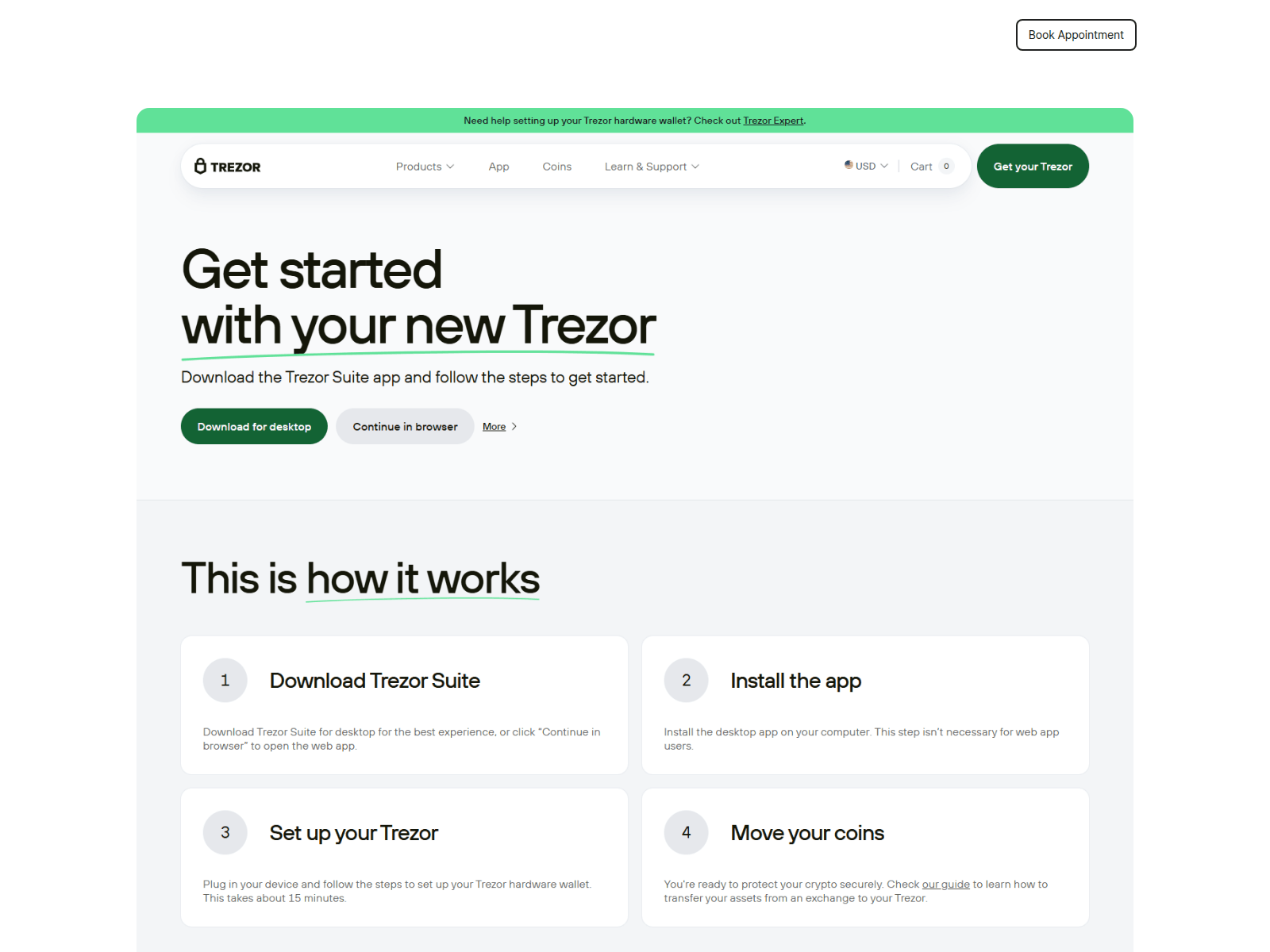 Screenshot von trezu-en-web.square.site