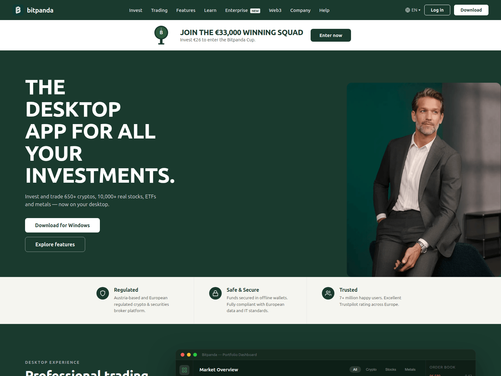 Screenshot of bitpanda-desktop.com