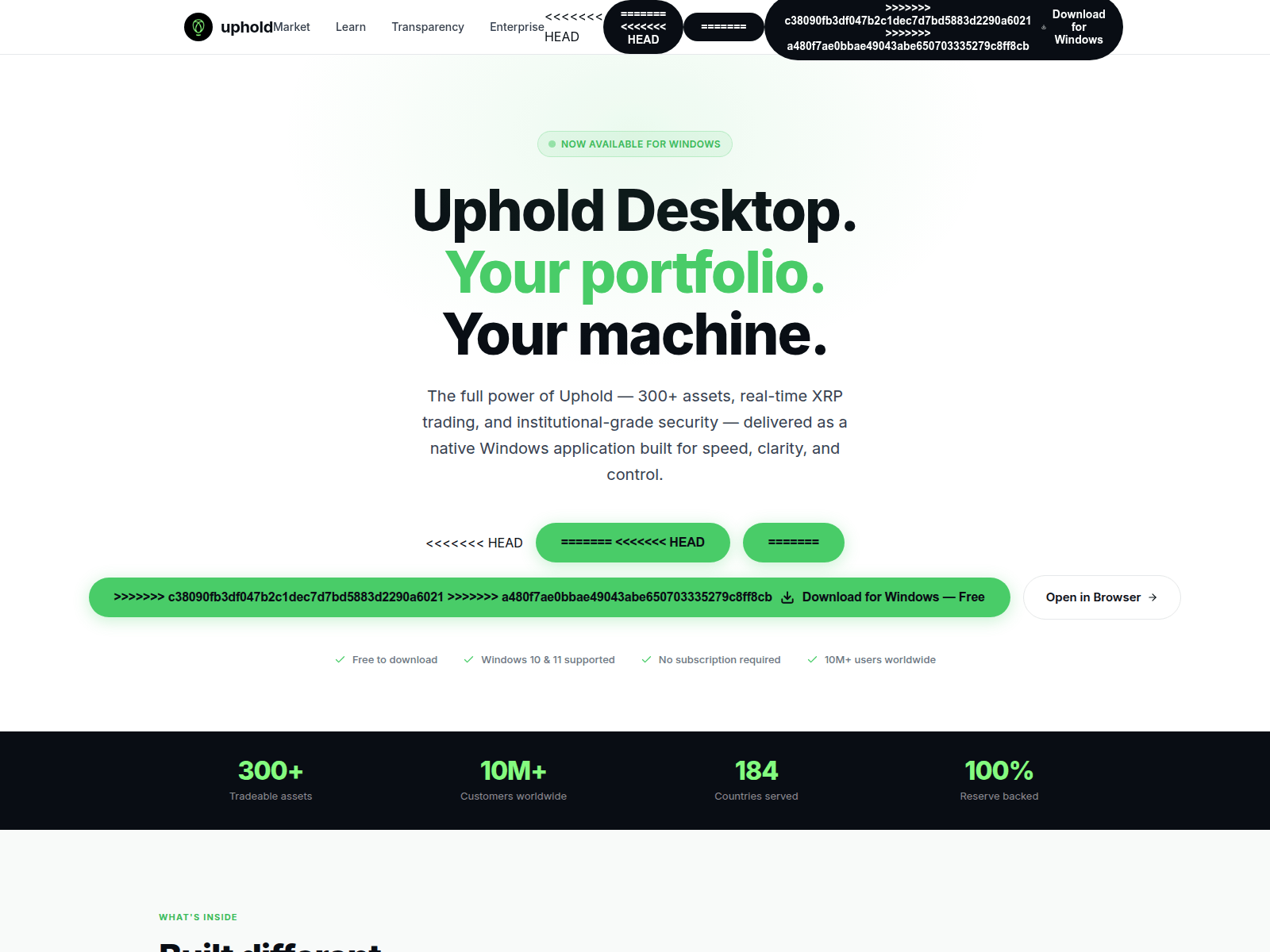 Screenshot of uphold-desktopapp.com