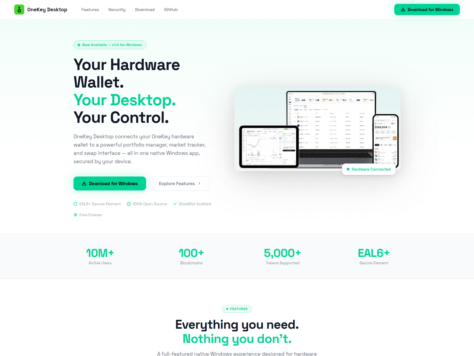 Screenshot of onekey-desktop.com