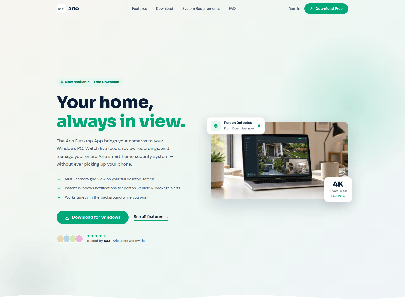 Screenshot of arlodesktop.com