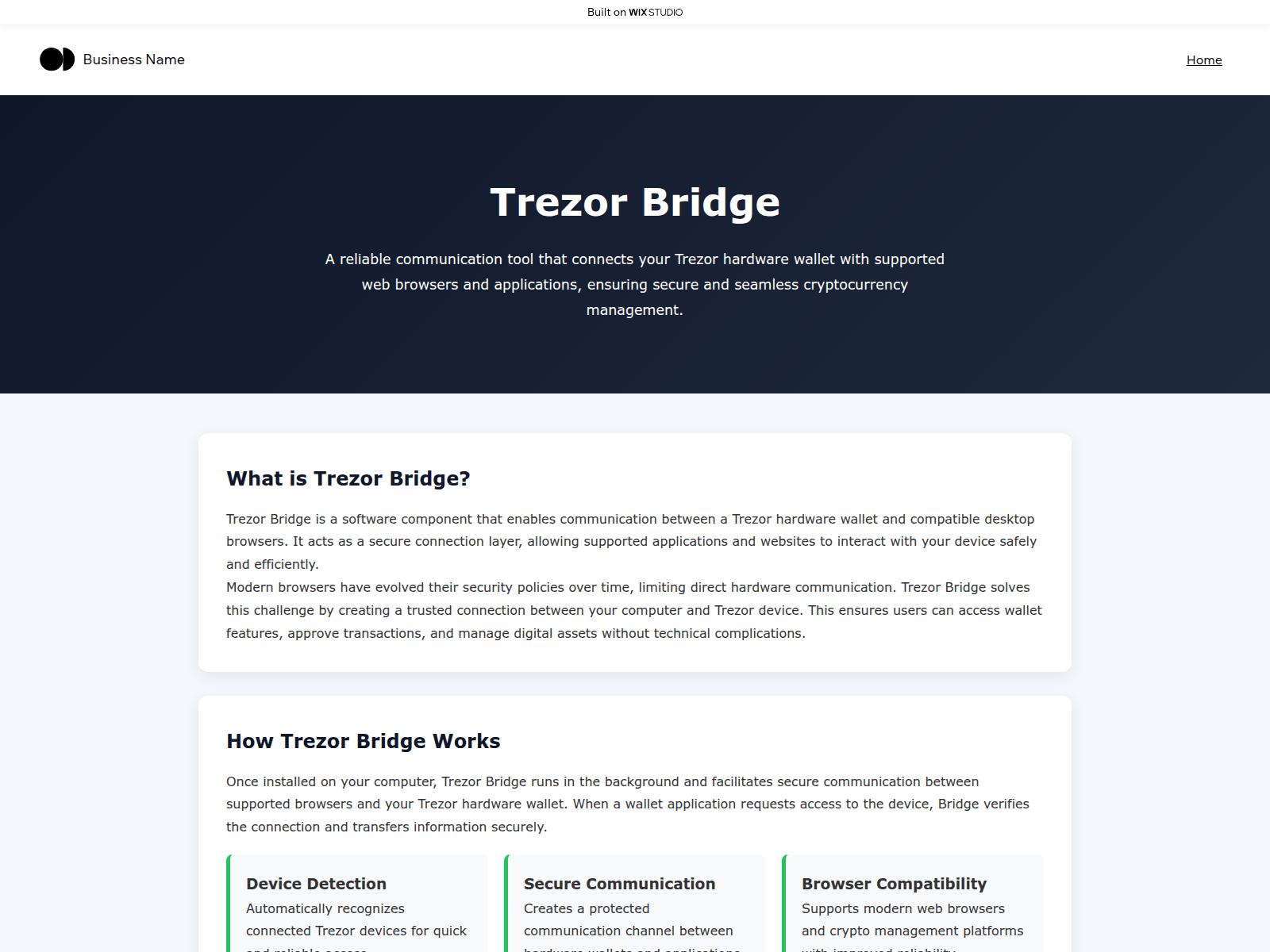 Screenshot of bridgeapp-us.wixstudio.com