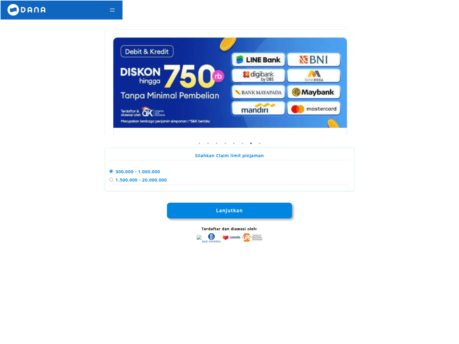 Screenshot of daanaindoonesiaz.resmi-exs.my.id