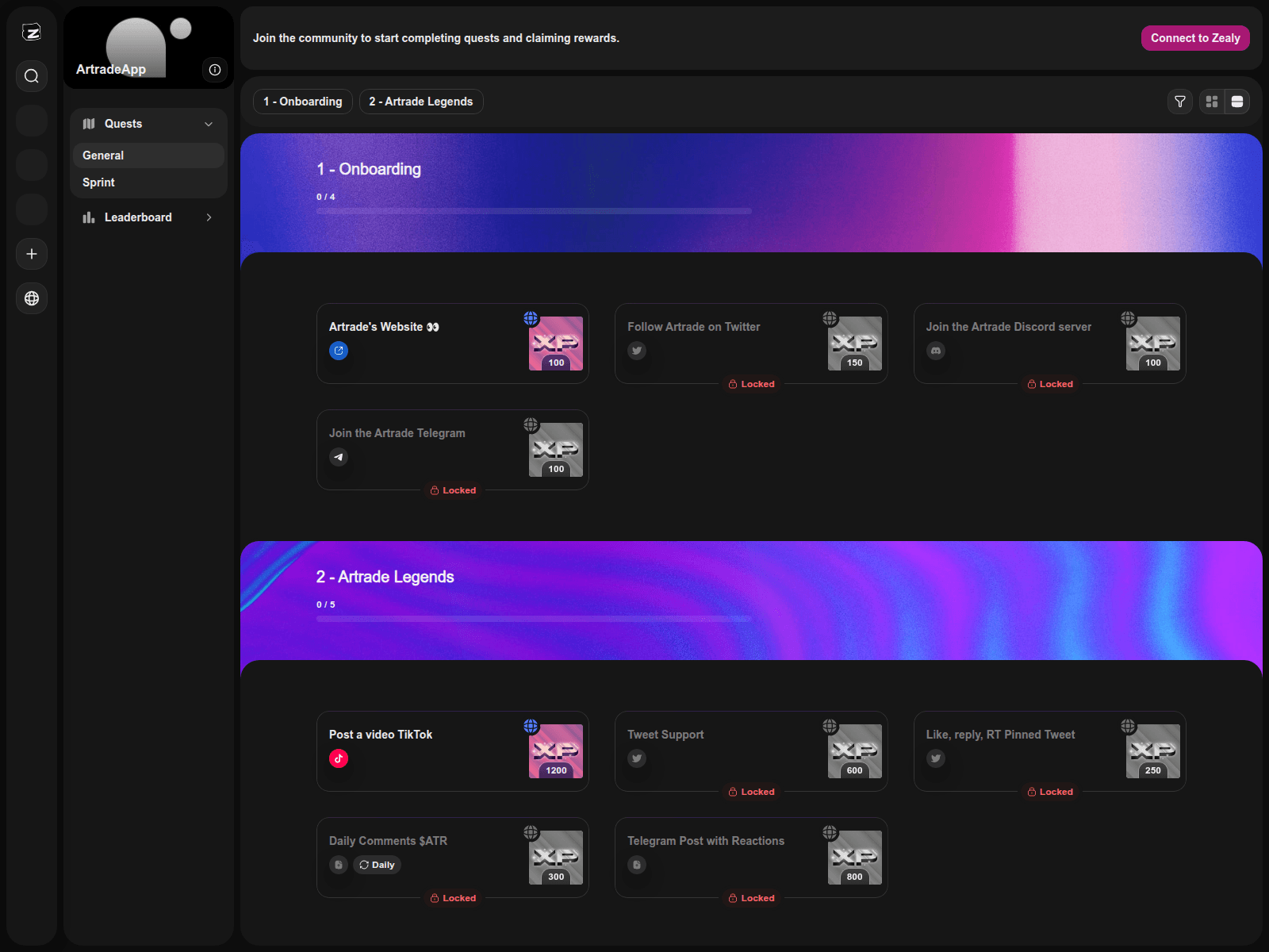 Screenshot of quest-zealy.pages.dev