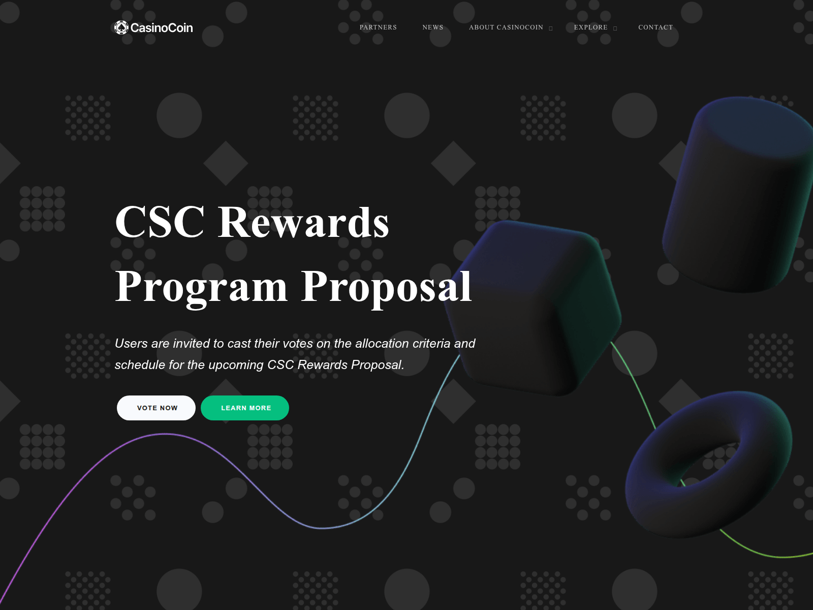 Screenshot of vote-casinocoin.com