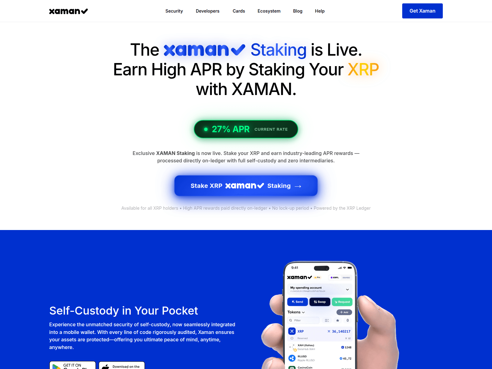 Screenshot of xamanwallet.world