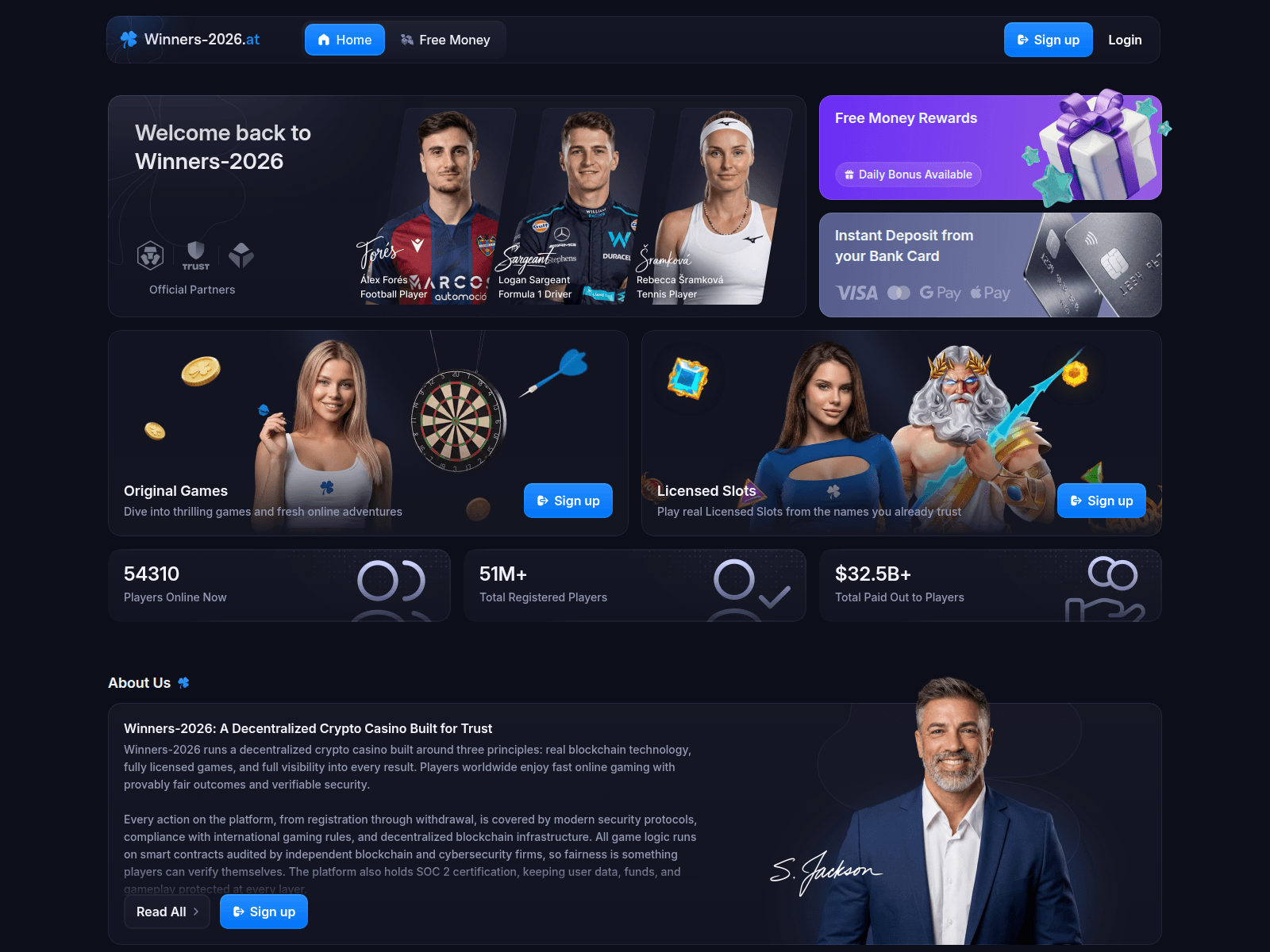 Screenshot of winners-2026.at