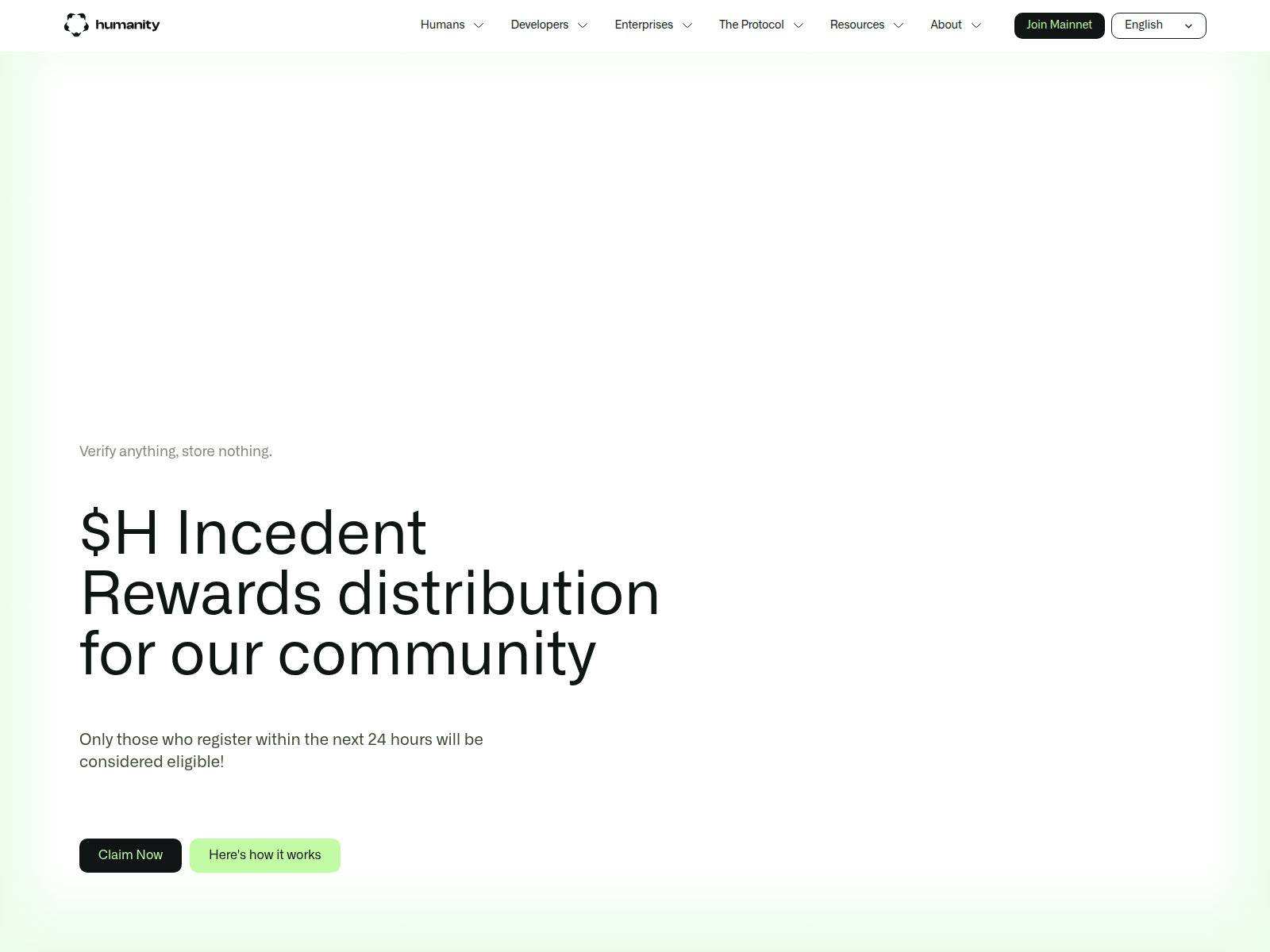 Screenshot of incedents-humanity.com