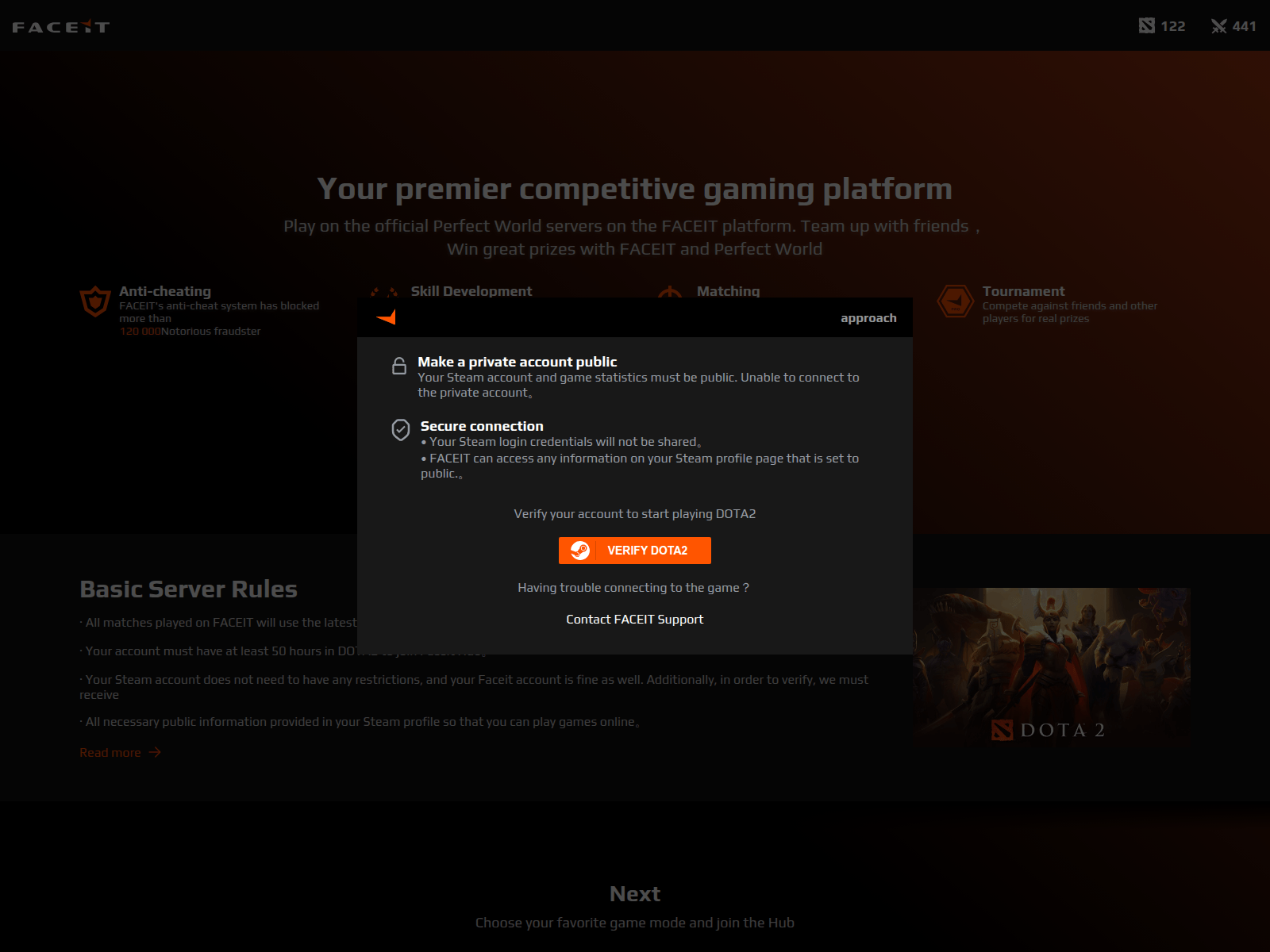 Screenshot von club-dota.com