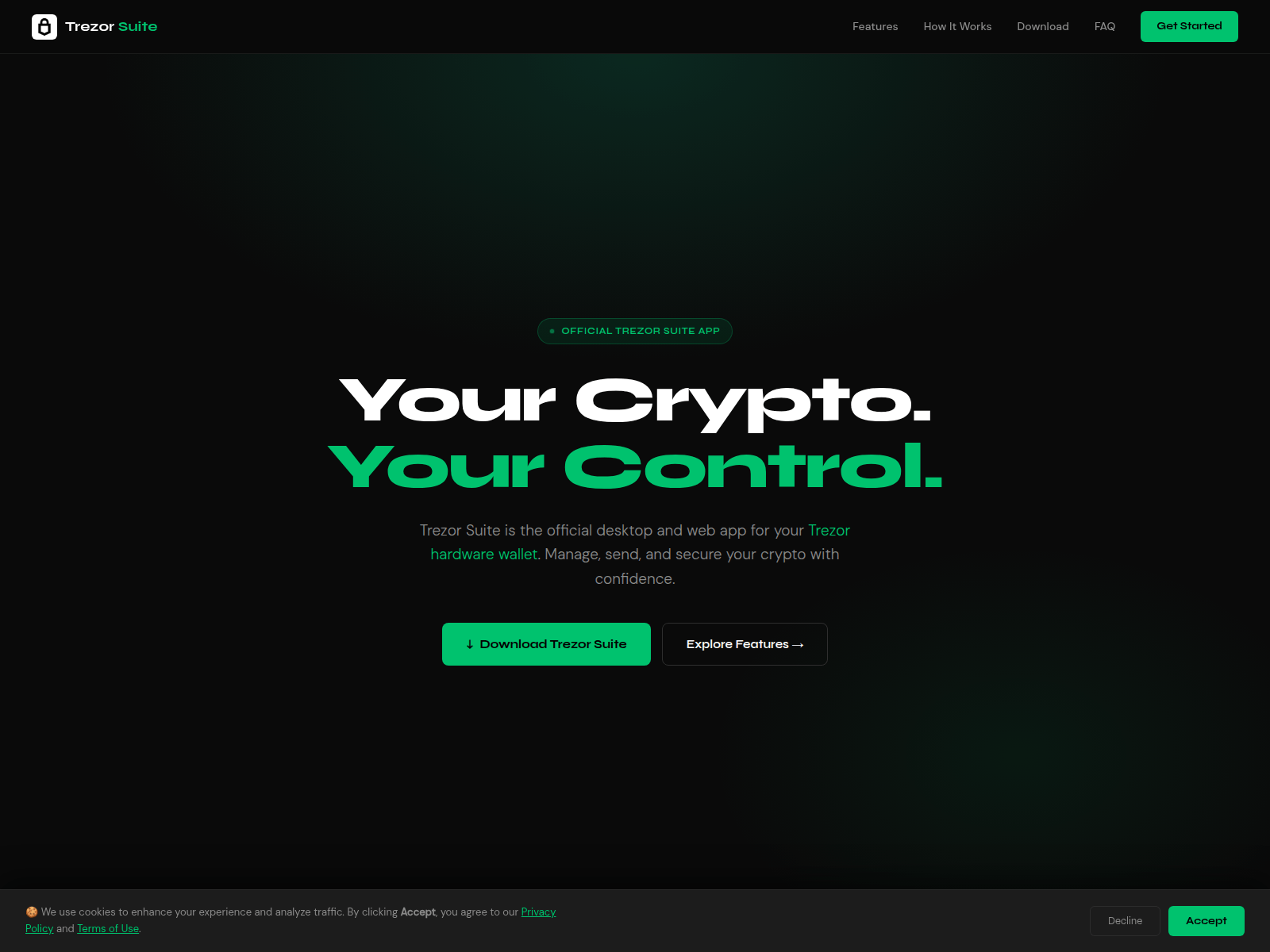 Screenshot of io-trezorsuite.ltd