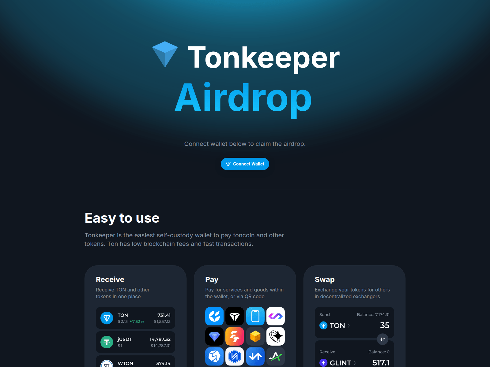 Screenshot of ton-keeper.pages.dev